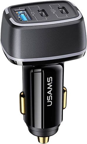 Usams US-CC141 C24 105W 3 Ports Fast Car 2C+1A Charger