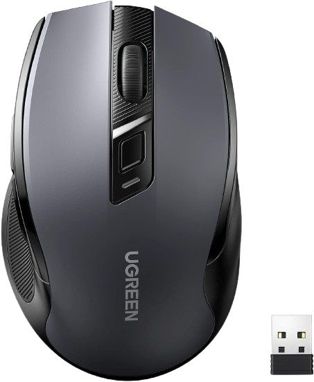 UGreen 90855 Ergonomic Wireless Mouse (2.4G Wireless & Bluetooth) Black