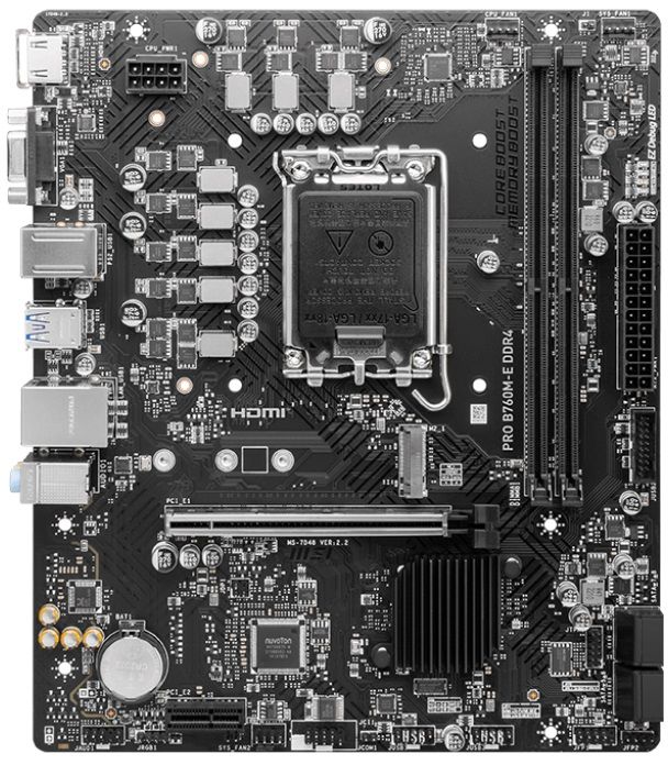 MSI PRO B760M-E DDR4 INTEL B760 LGA 1700 Motherboard