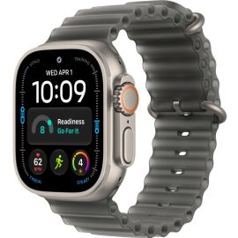 Apple Watch Ultra 4 GPS + Cellular 49mm Natural Titanium Case with Translucent Black Ocean Band