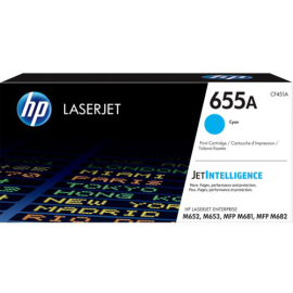 HP 655A Cyan LaserJet Toner Cartridge CF451A