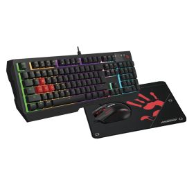 A4tech Bloody B1700 Neon Gaming Keyboard + Mouse + Mousepad Combo Set