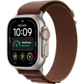 Apple Watch Ultra 4 GPS + Cellular 49mm Natural Titanium Case with Burgundy Alpine Loop Band