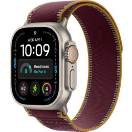 Apple Watch Ultra 4 GPS + Cellular 49mm Natural Titanium Case with Burgundy Trail Loop Band