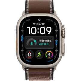 Apple Watch Ultra 4 GPS + Cellular 49mm Natural Titanium Case with Dark Umber Trail Loop Band 