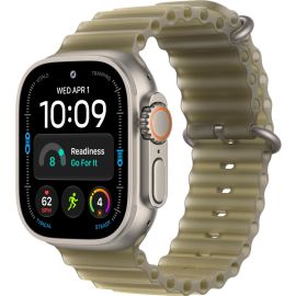 Apple Watch Ultra 4 GPS + Cellular 49mm Natural Titanium Case with Translucent Kelp Ocean Band
