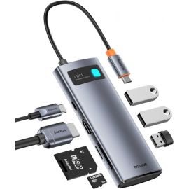 Baseus Metal Gleam Series 7-in-1 Multifunctional Type-C Hub
