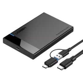 UGreen 60735 USB 3.1 2.5″ Hard Drive Enclosure 6G With USB-A TO USB-C Cable + USB-C TO USB-C cable