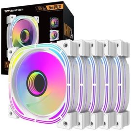 DarkFlash INF24 5 in 1 White RGB Fans Set With Controller & Remote
