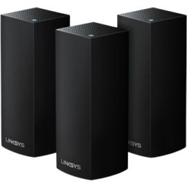 Linksys WHW0303B-ME Tri-Band Intelligent Mesh WiFi 5 System 3-Pack (Black)