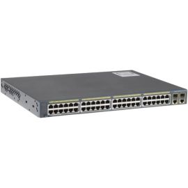 Cisco WS-C2960+48PST-L Catalyst 2960 Plus 48 10/100 PoE + 21000 BT + 2 SFP Lan Base Switch