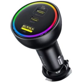 Baseus Multi Port 152.5W Fast Car Charger 2C+U Set Cluster Black