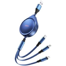 Remax RC-C018 Drip Series 15W Retractable 3 In 1 Fast Charging Cable