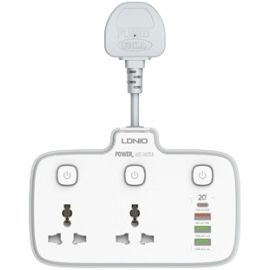 Ldnio SC2413 2AC Outlets Portable Electrical Extension Socket