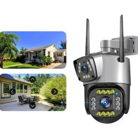 Speed-x (spz-702) 2 Camera Lens Wifi Outdoor 4mp Color Night Vision With V380 Pro App