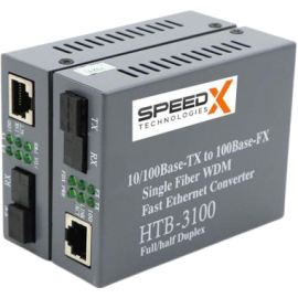 Speedx Htb-3100 Pro Netlink Ethernet Media Converter 10/100 Base
