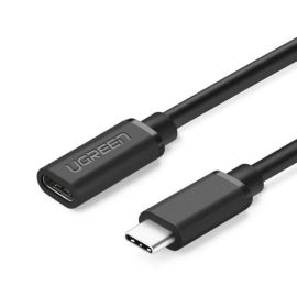  Ugreen USB Type C 3.1 Male To Female Cable 0.5m – Black