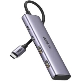 UGreen 15395 USB-C Hub 4 Ports USB C Multiport Adapter with 2 USB C & 2 USB 3.0 5Gbps Ports
