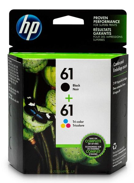 HP 61 Black Ink Cartridge (CH561WN), HP 61 Tri-Color Ink